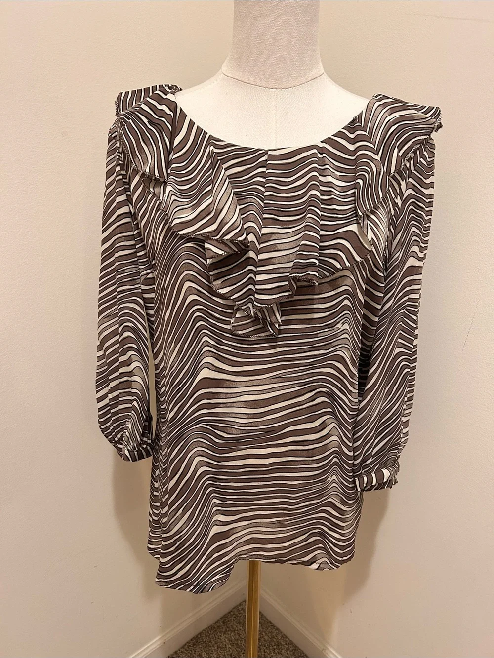 Tory Burch animal print silk blouse